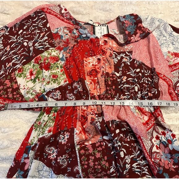 Lot of 2 ANDREE By Unit Brand Colorful Floral Blouses 100% Rayon Women's Size S - Picture 9 of 16